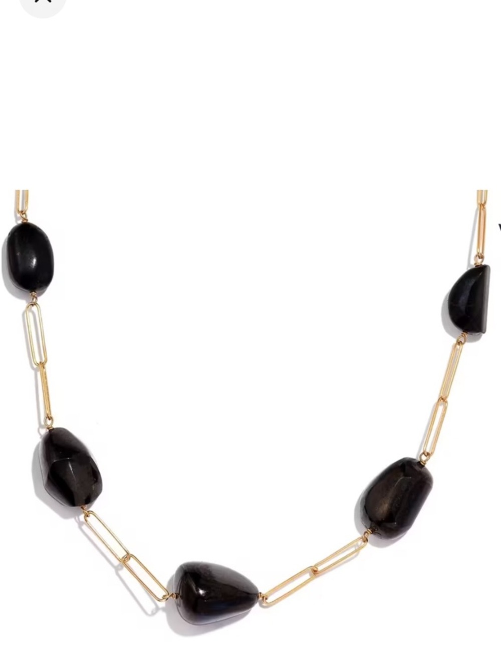 Elite Shungite Paper Clip Chain Station Necklace 20 Inches